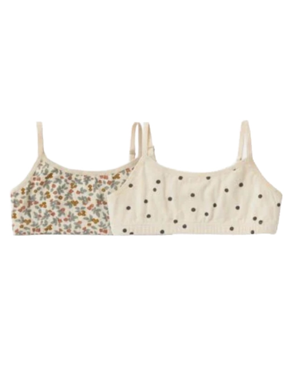 Rylee + Cru Girls Bralette Set | Bloom Floral & Polka Dot | Size 6–7